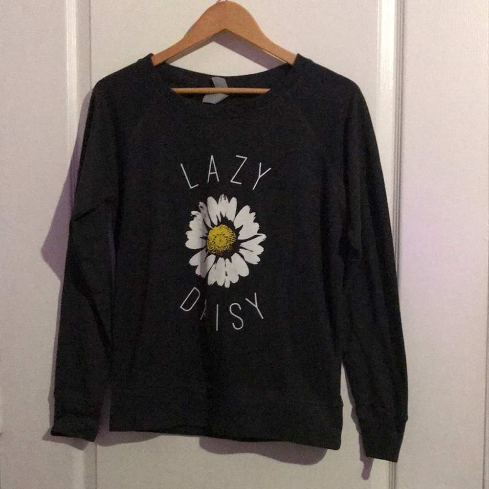 Lazy Daisy Crewneck Sweatshirt - Charcoal